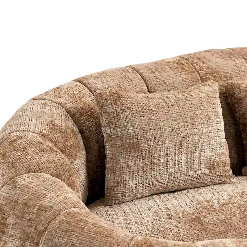 Chenille Loveseat Chaise Lounge Chair