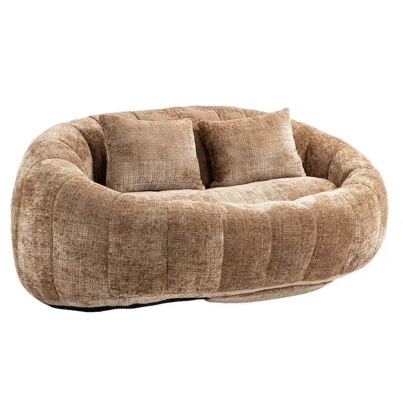 Chenille Loveseat Chaise Lounge Chair