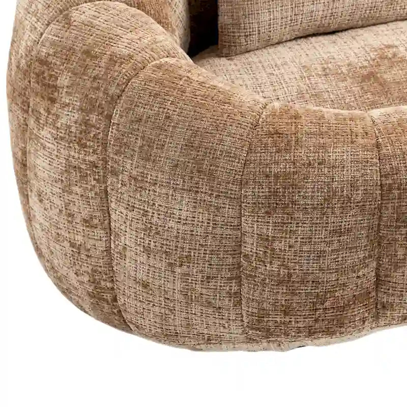 Chenille Loveseat Chaise Lounge Chair