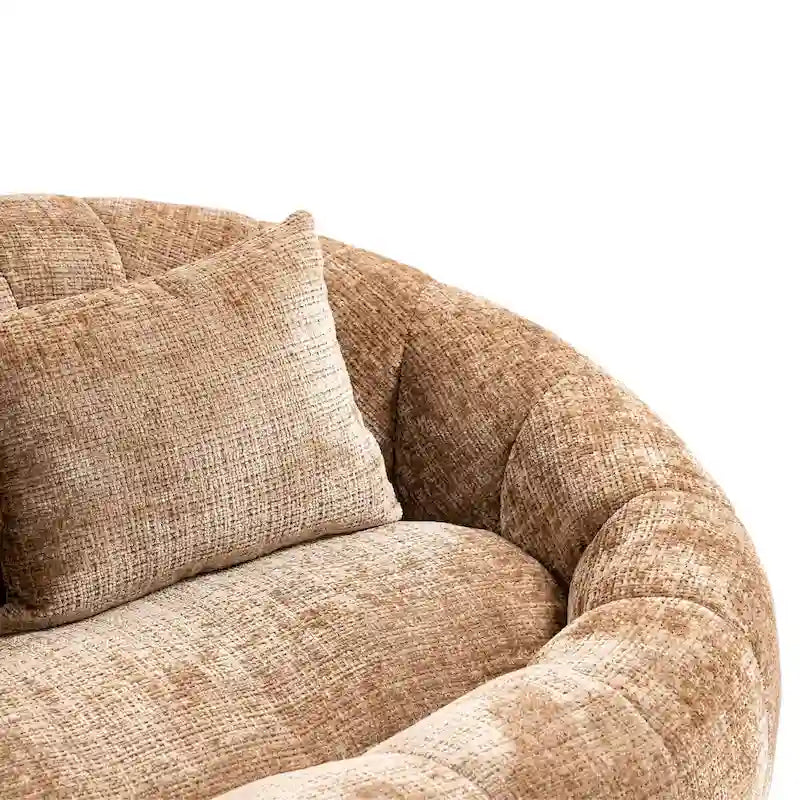 Chenille Loveseat Chaise Lounge Chair