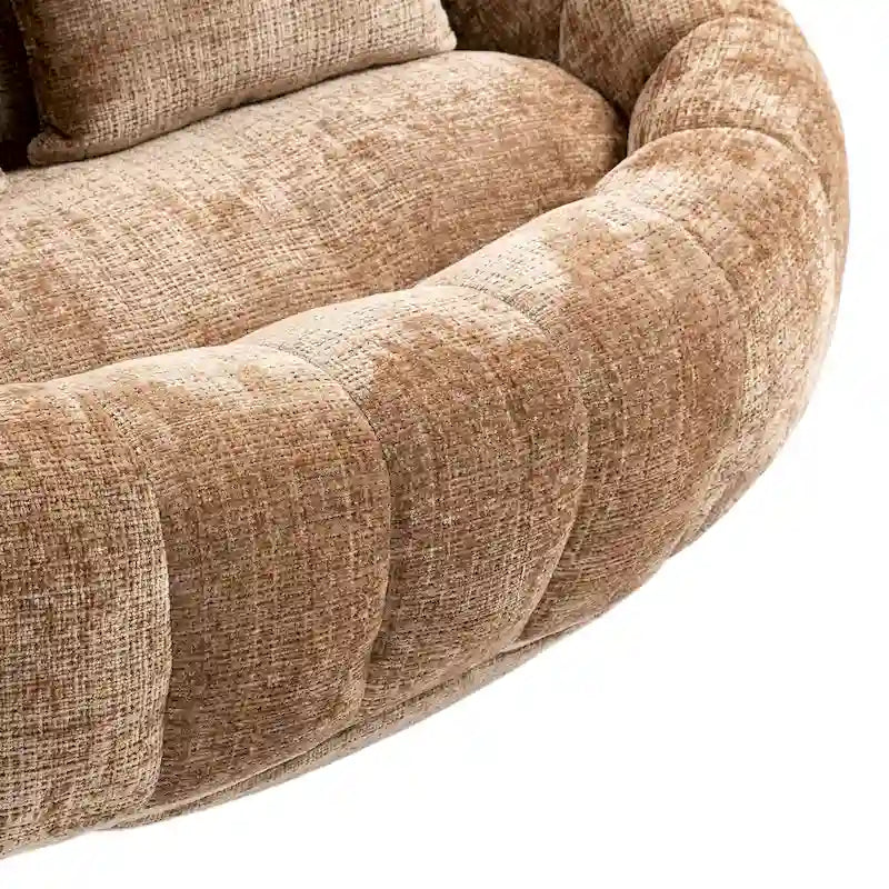 Chenille Loveseat Chaise Lounge Chair