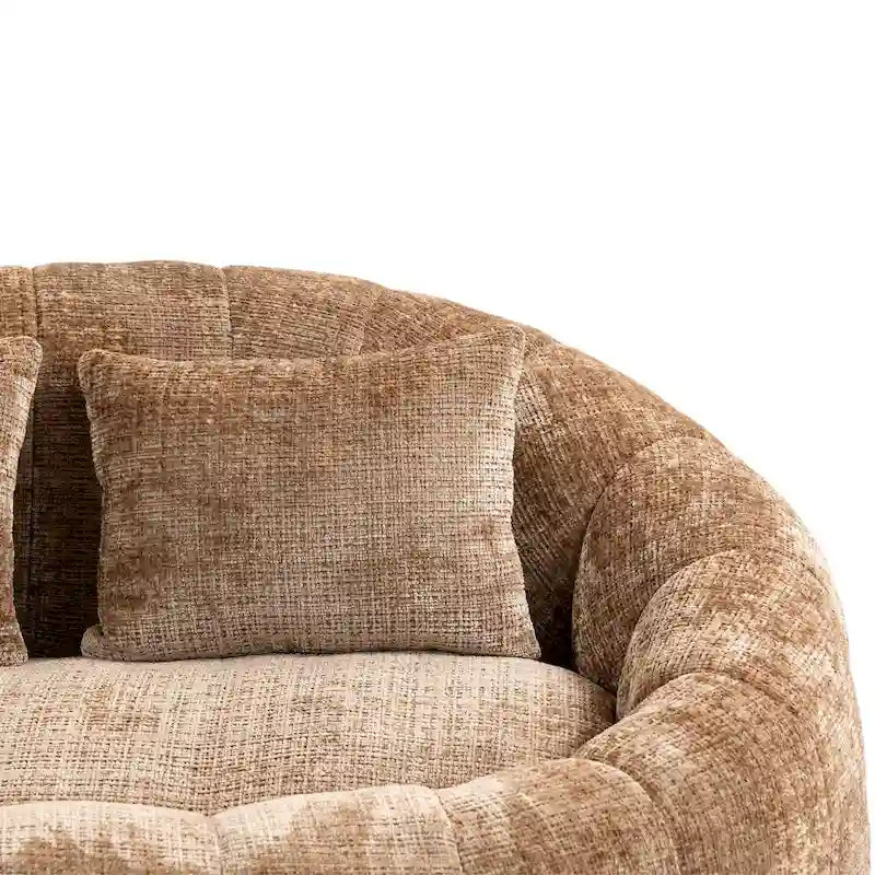 Chenille Loveseat Chaise Lounge Chair