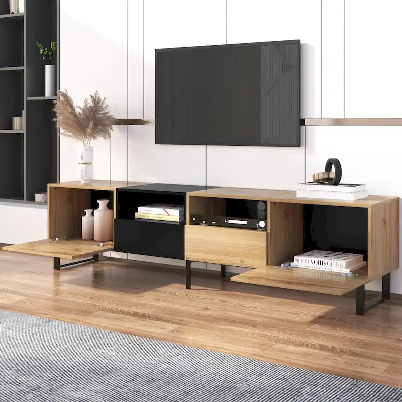 TV-Schrank mit 74.8", Schrankfächern und offenem Stauraum