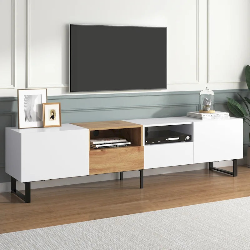 TV-Schrank mit 74.8", Schrankfächern und offenem Stauraum