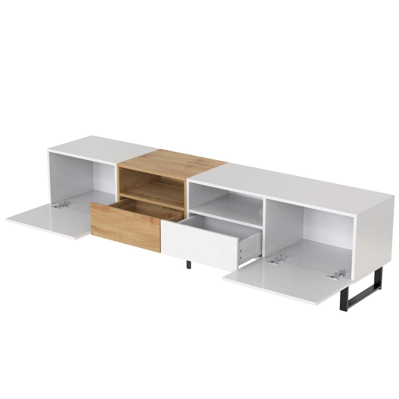 TV-Schrank mit 74.8", Schrankfächern und offenem Stauraum