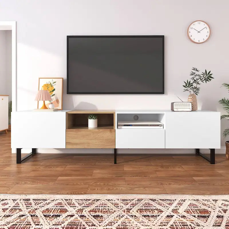 TV-Schrank mit 74.8", Schrankfächern und offenem Stauraum