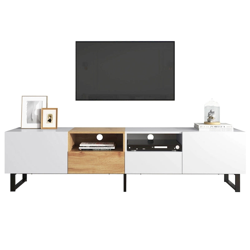 TV-Schrank mit 74.8", Schrankfächern und offenem Stauraum