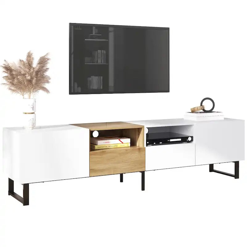 TV-Schrank mit 74.8", Schrankfächern und offenem Stauraum