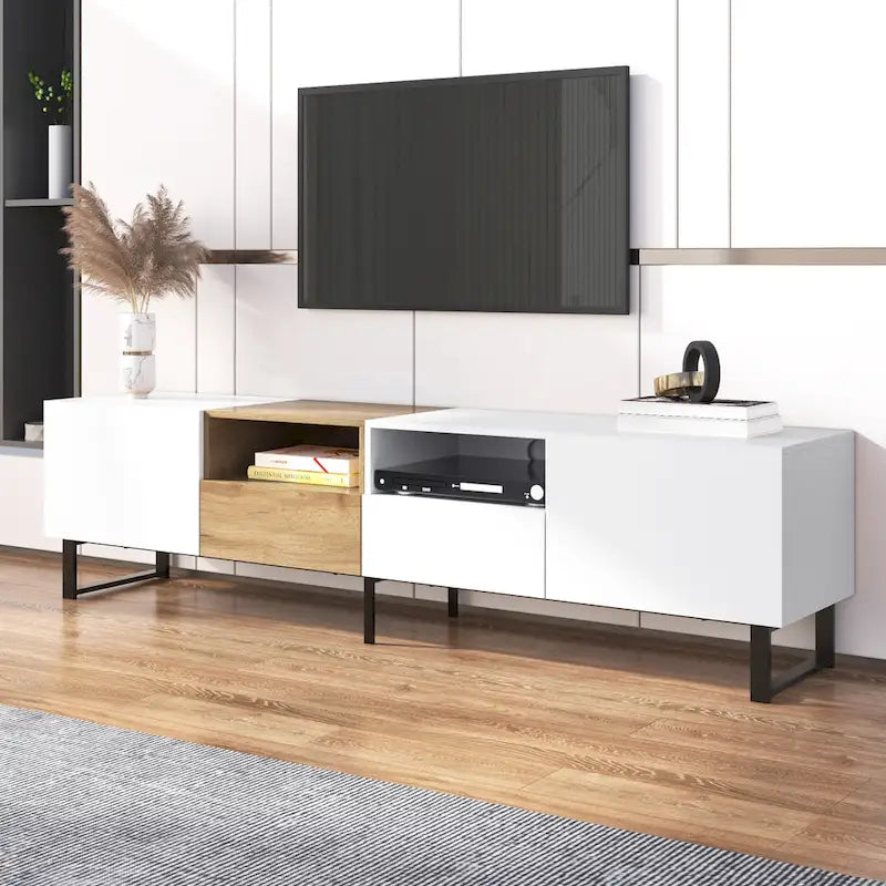 TV-Schrank mit 74.8", Schrankfächern und offenem Stauraum