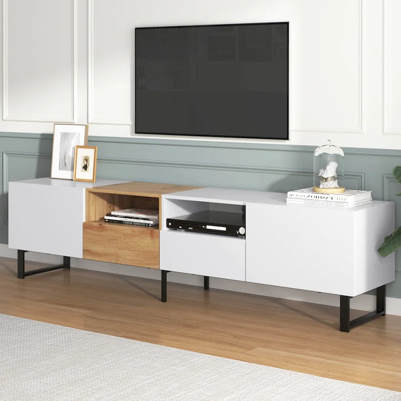 TV-Schrank mit 74.8", Schrankfächern und offenem Stauraum