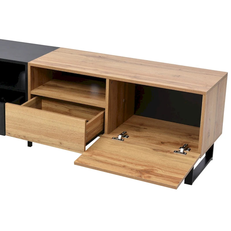 TV-Schrank mit 74.8", Schrankfächern und offenem Stauraum