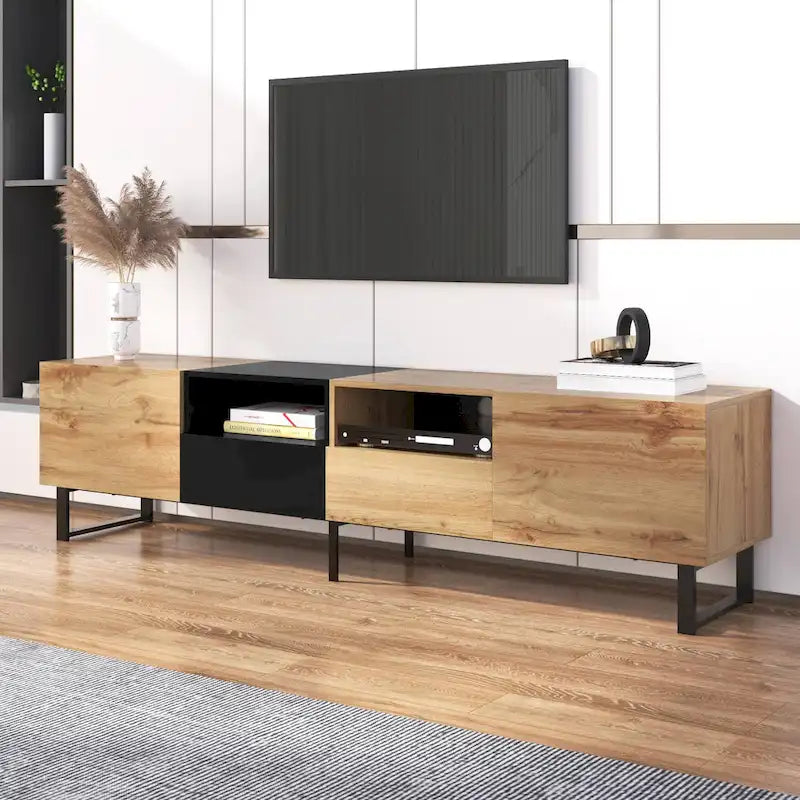 TV-Schrank mit 74.8", Schrankfächern und offenem Stauraum