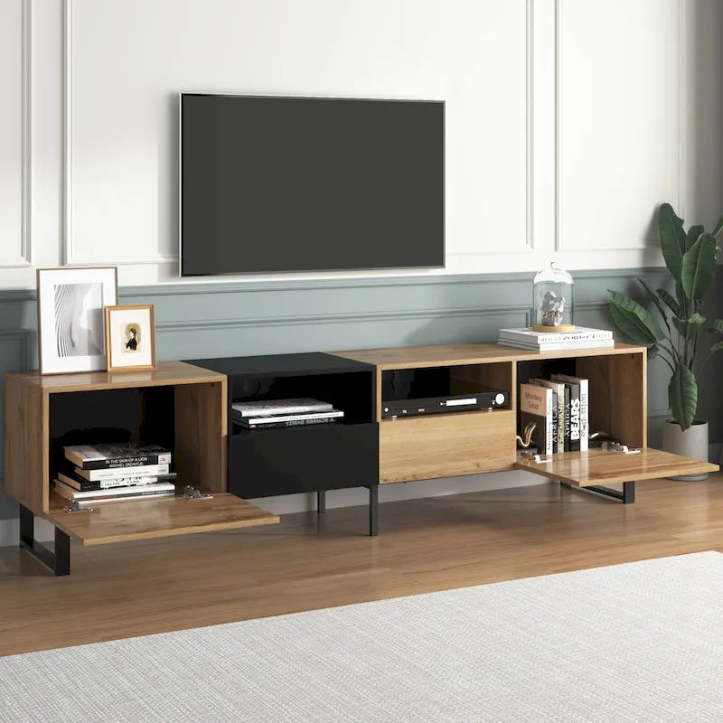 TV-Schrank mit 74.8", Schrankfächern und offenem Stauraum