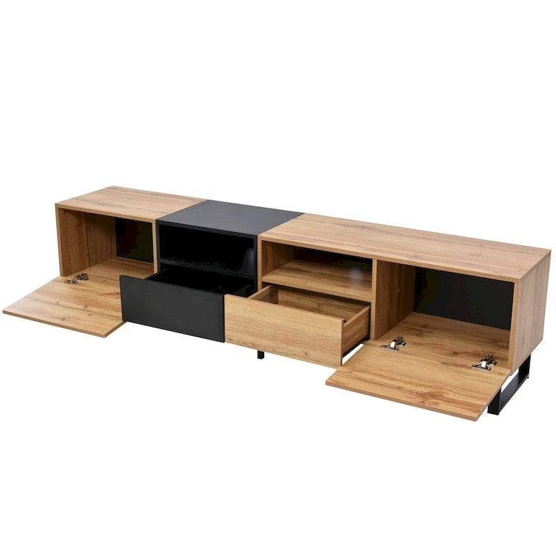 TV-Schrank mit 74.8", Schrankfächern und offenem Stauraum