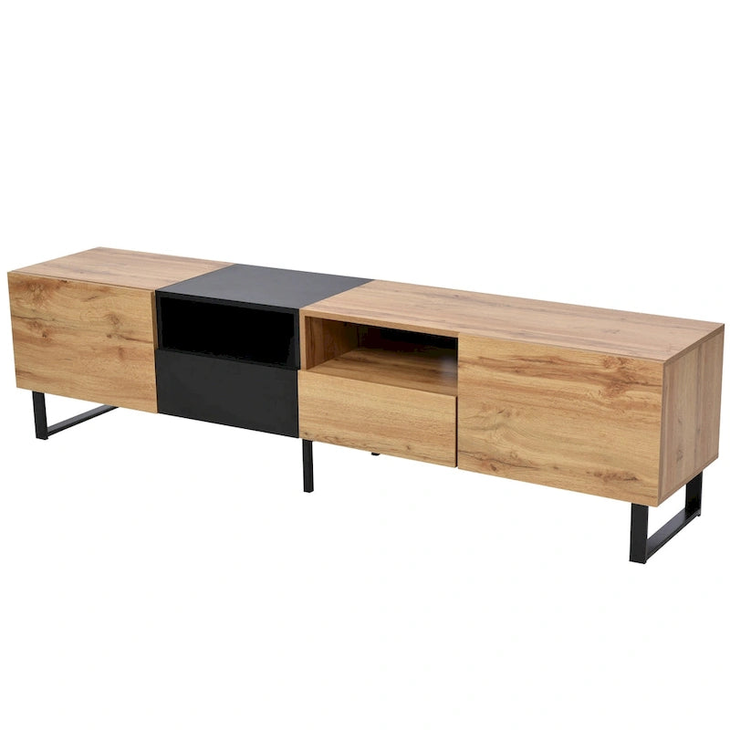 TV-Schrank mit 74.8", Schrankfächern und offenem Stauraum