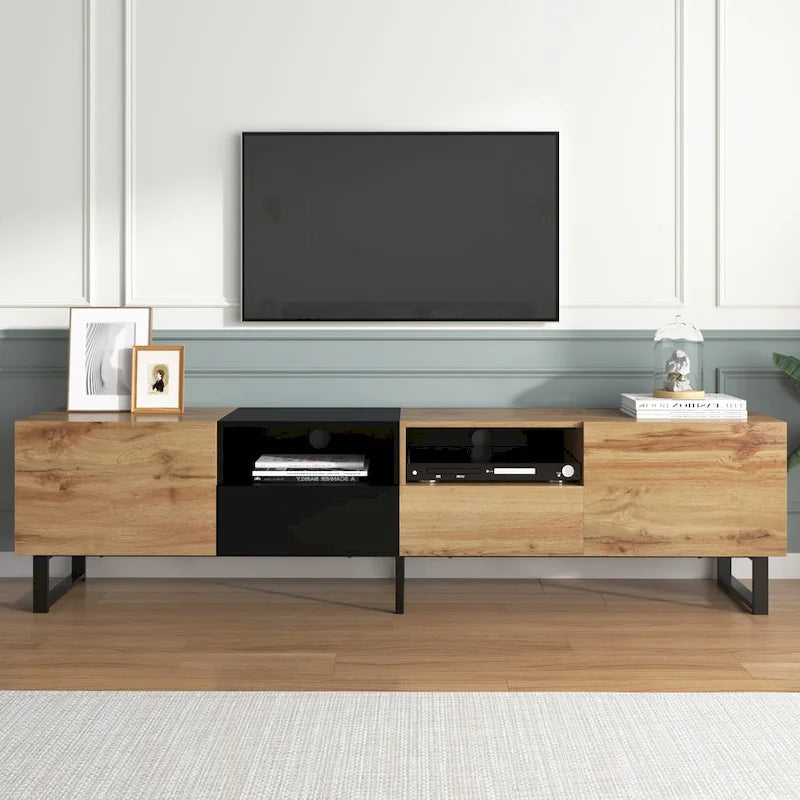 TV-Schrank mit 74.8", Schrankfächern und offenem Stauraum