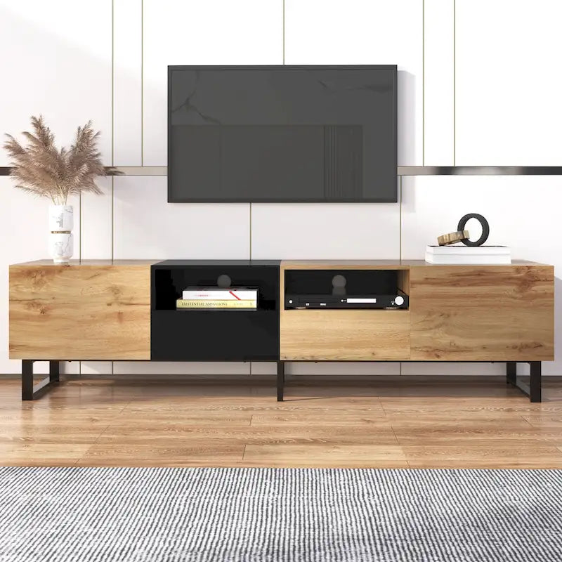 TV-Schrank mit 74.8", Schrankfächern und offenem Stauraum