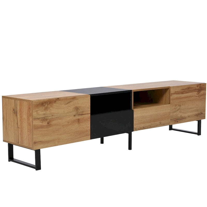 TV-Schrank mit 74.8", Schrankfächern und offenem Stauraum