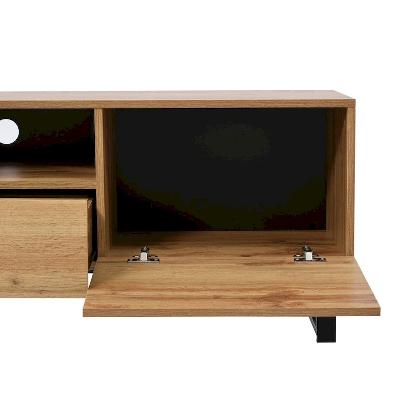 TV-Schrank mit 74.8", Schrankfächern und offenem Stauraum