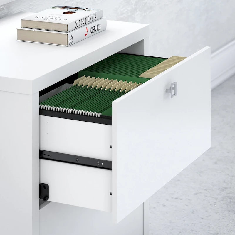 2-Drawer Lateral File Cabinet with Full-Extension Ball-Bearing Slides