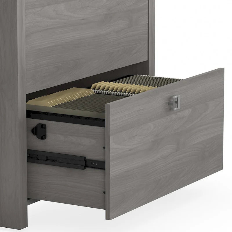 Seitlicher Aktenschrank mit 2 Schubladen und kugelgelagerten Vollauszügen