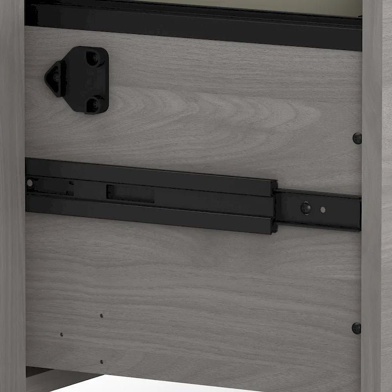 Seitlicher Aktenschrank mit 2 Schubladen und kugelgelagerten Vollauszügen