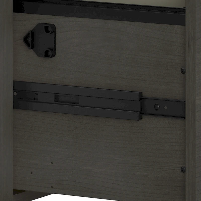 Seitlicher Aktenschrank mit 2 Schubladen und kugelgelagerten Vollauszügen