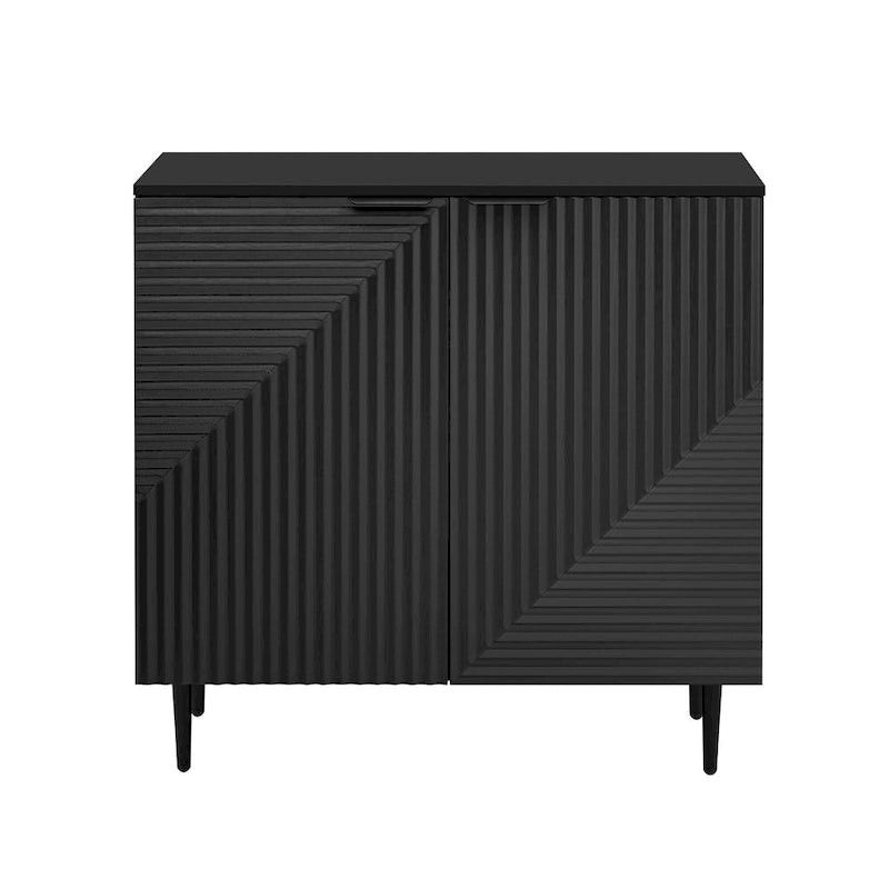 Moderner minimalistischer Beistellschrank mit verstellbaren Einlegeböden und Metallbeinen