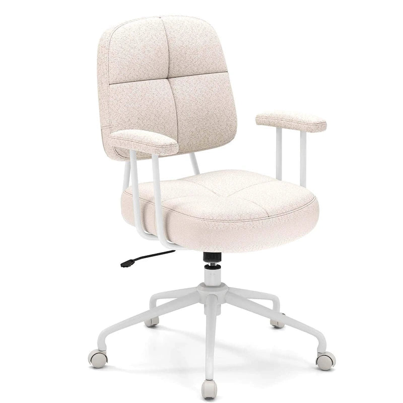 Ergonomic Mid-Back Office Chair with Pocket Spring Cushion and Rocking Function