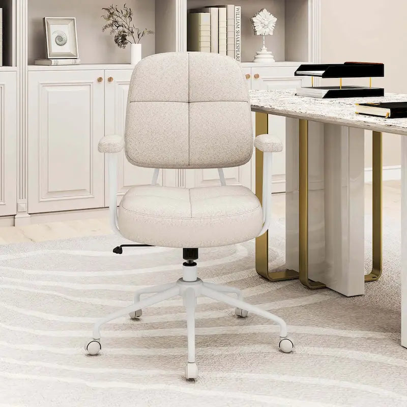 Ergonomická kancelářská židle se středně vysokým opěradlem, pružinovým polstrováním Pocket Spring a funkcí houpání
