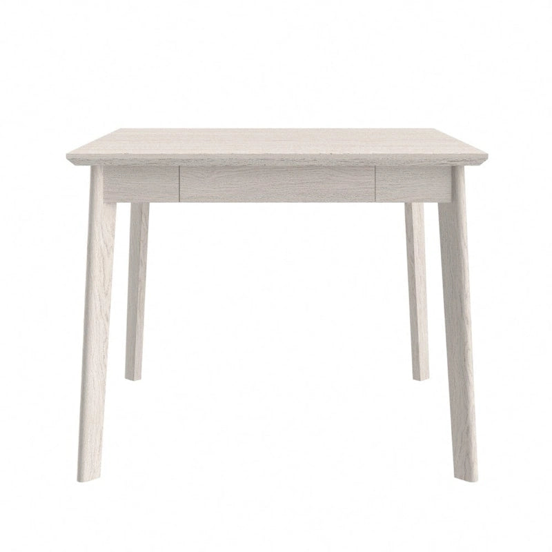 Tavolo da pranzo quadrato in rovere massello da 38" con 2 cassetti – Stile moderno Mid-Century