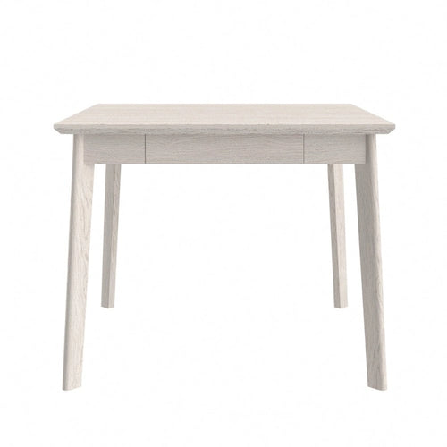 38" Square Solid Oak Dining Table with 2 Drawers – Mid-Century Modern