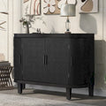 Vintage Embossed 4-Door Sideboard Cabinet