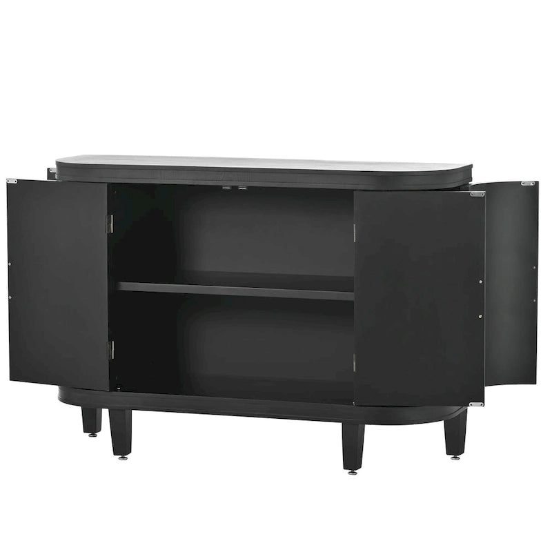 Vintage Embossed 4-Door Sideboard Cabinet
