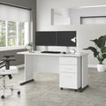 60" Computerschreibtisch mit mobilem Rollcontainer mit 3 Schubladen