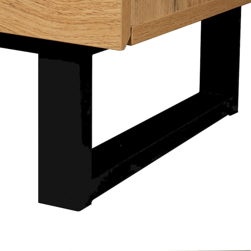 70.9" Modern TV Stand with Drop-Down Doors and Storage Drawers