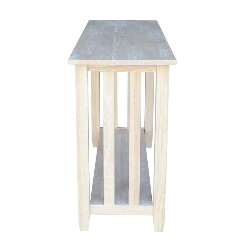 Unfinished Solid Wood Console Table