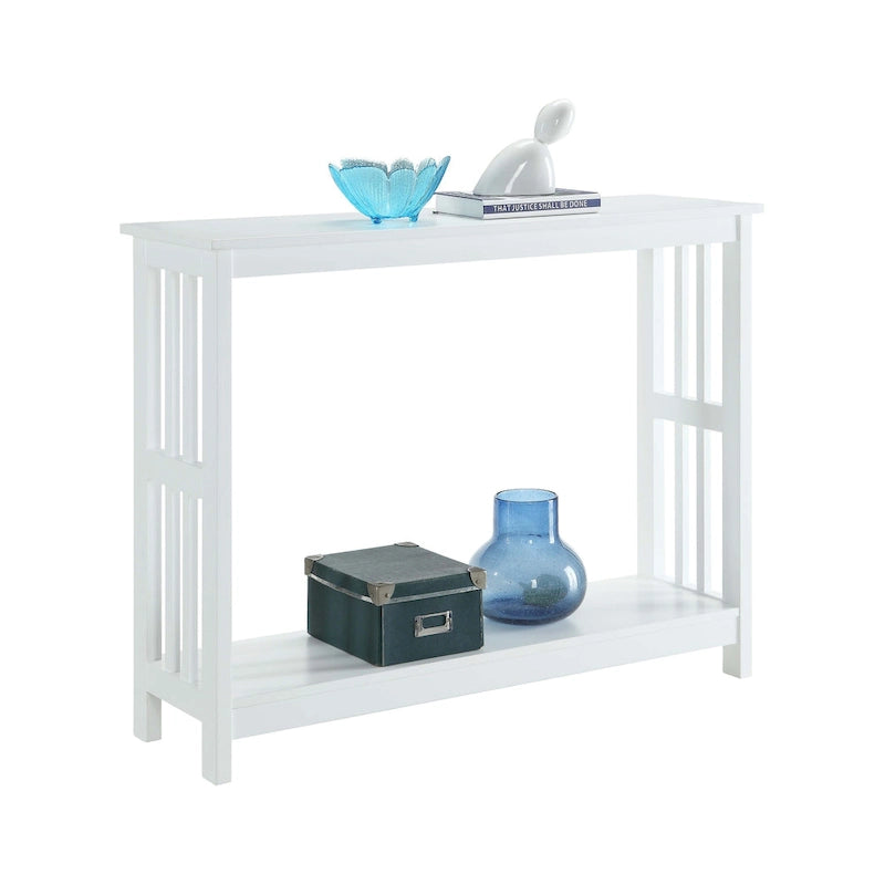 Smalle consoletafel met onderste plank