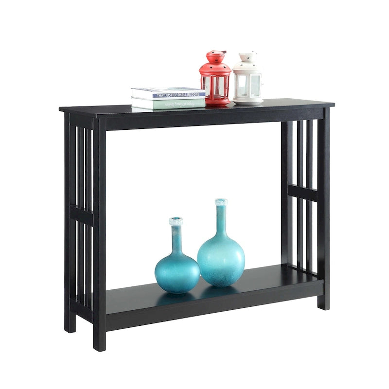 Smalle consoletafel met onderste plank