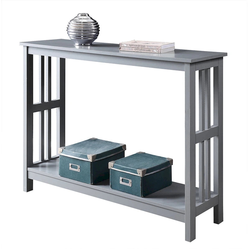Smalle consoletafel met onderste plank