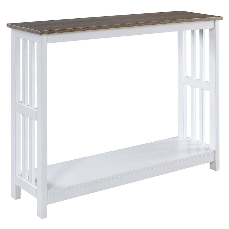 Smalle consoletafel met onderste plank