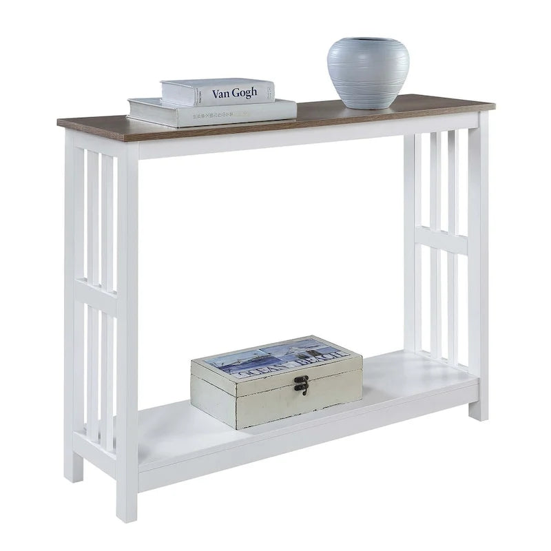 Smalle consoletafel met onderste plank