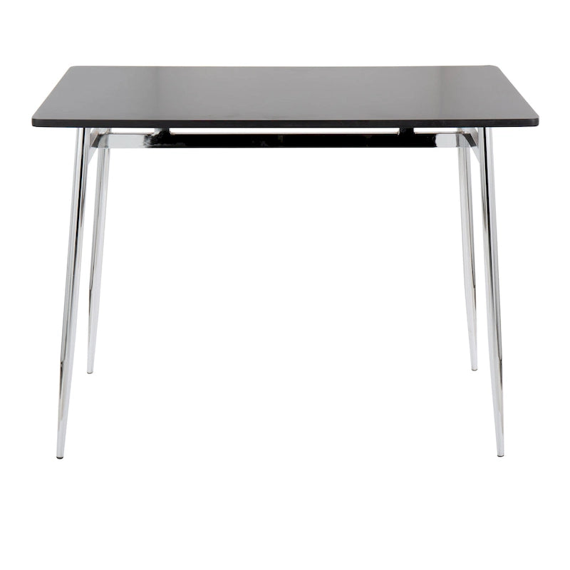 Table de salle à manger à hauteur de comptoir avec plateau en bois et pieds en métal