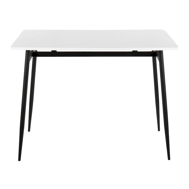 Table de salle à manger à hauteur de comptoir avec plateau en bois et pieds en métal