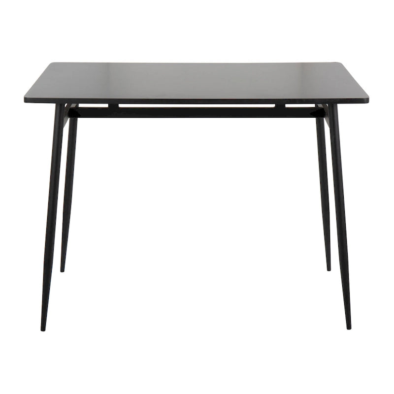 Table de salle à manger à hauteur de comptoir avec plateau en bois et pieds en métal
