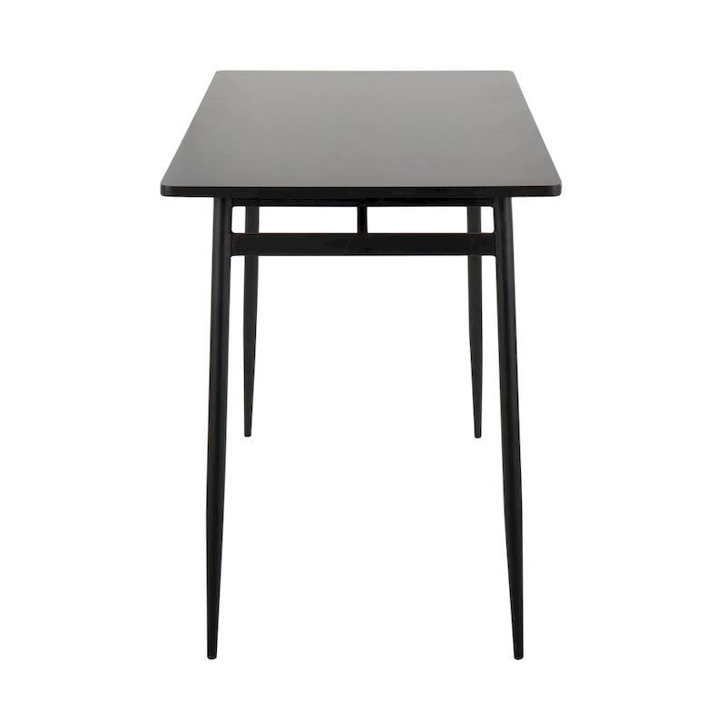 Table de salle à manger à hauteur de comptoir avec plateau en bois et pieds en métal