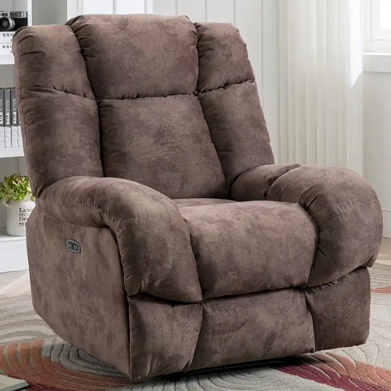 Power Recliner Chair with USB Port and Chenille Upholstery