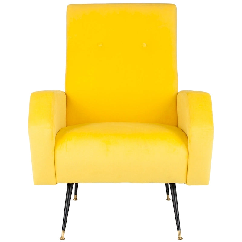 Mid-Century Modern Retro Club Chair with Gold Legs