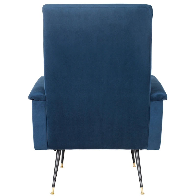 Mid-Century Modern Retro Club Chair with Gold Legs