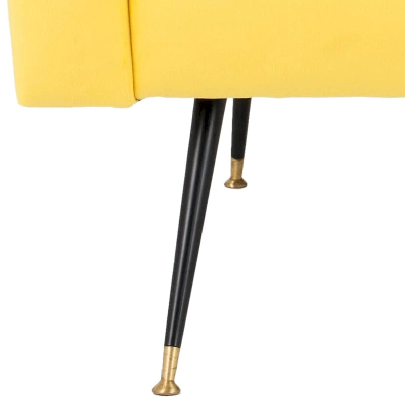 Mid-Century Modern Retro Club Chair with Gold Legs